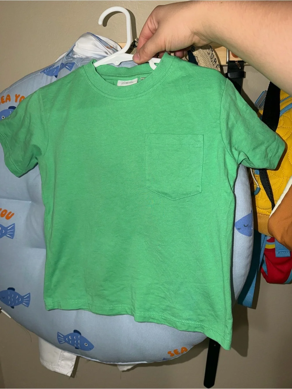 Zara Bright Green Short-Sleeve Pocket Tee - Kids